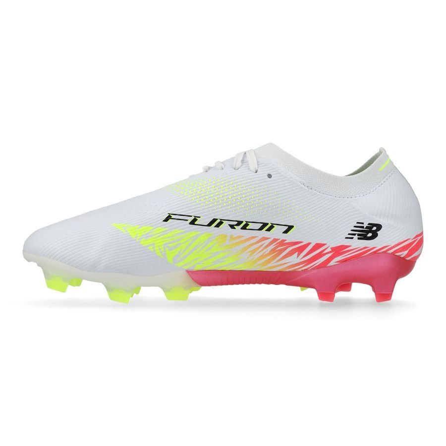 New Balance Furon V8 Elite FG Flash Point - Blanc/Rouge/Argenté