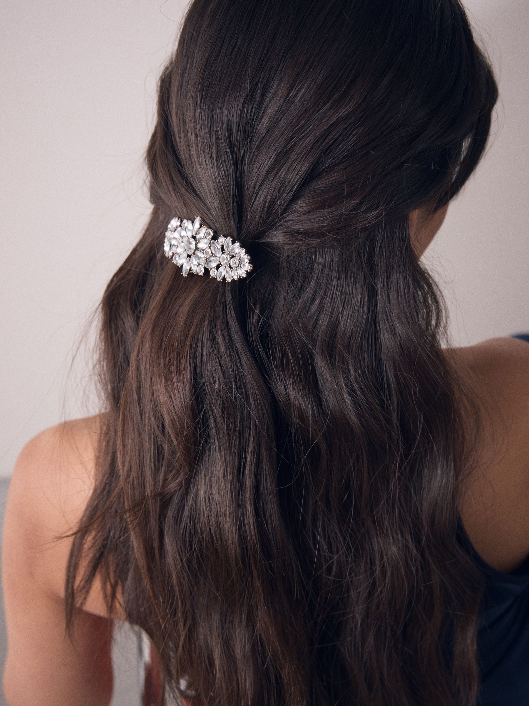Goudkleurig - Floral Sparkle Hair Barrette