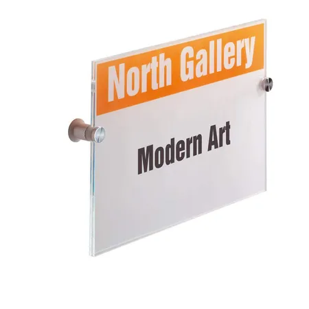 Durable 482519 Türschild Crystal Sign, 210 x 297 mm (DIN A4 hoch), transparent