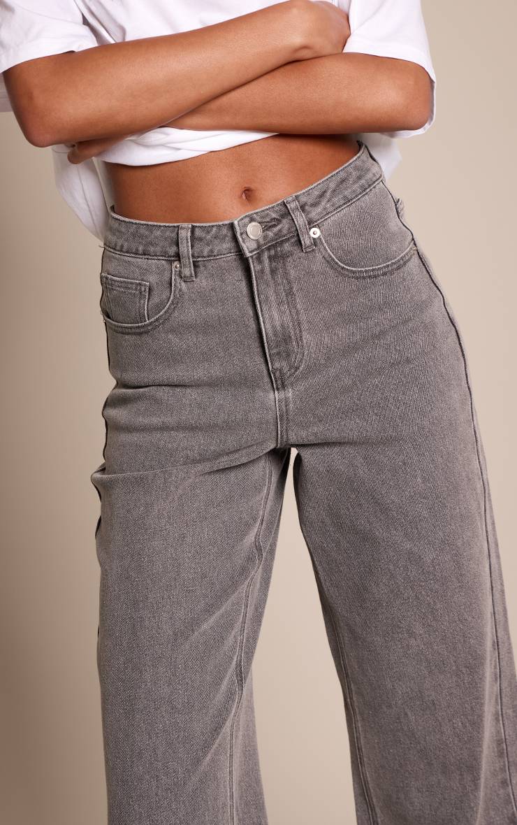 Jean Stretch Taille Haute Jambe Droite Pour Grandes Tailles