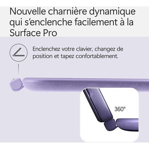 Clavier pour tablette Microsoft Surface Pro 12 pouces - Violet