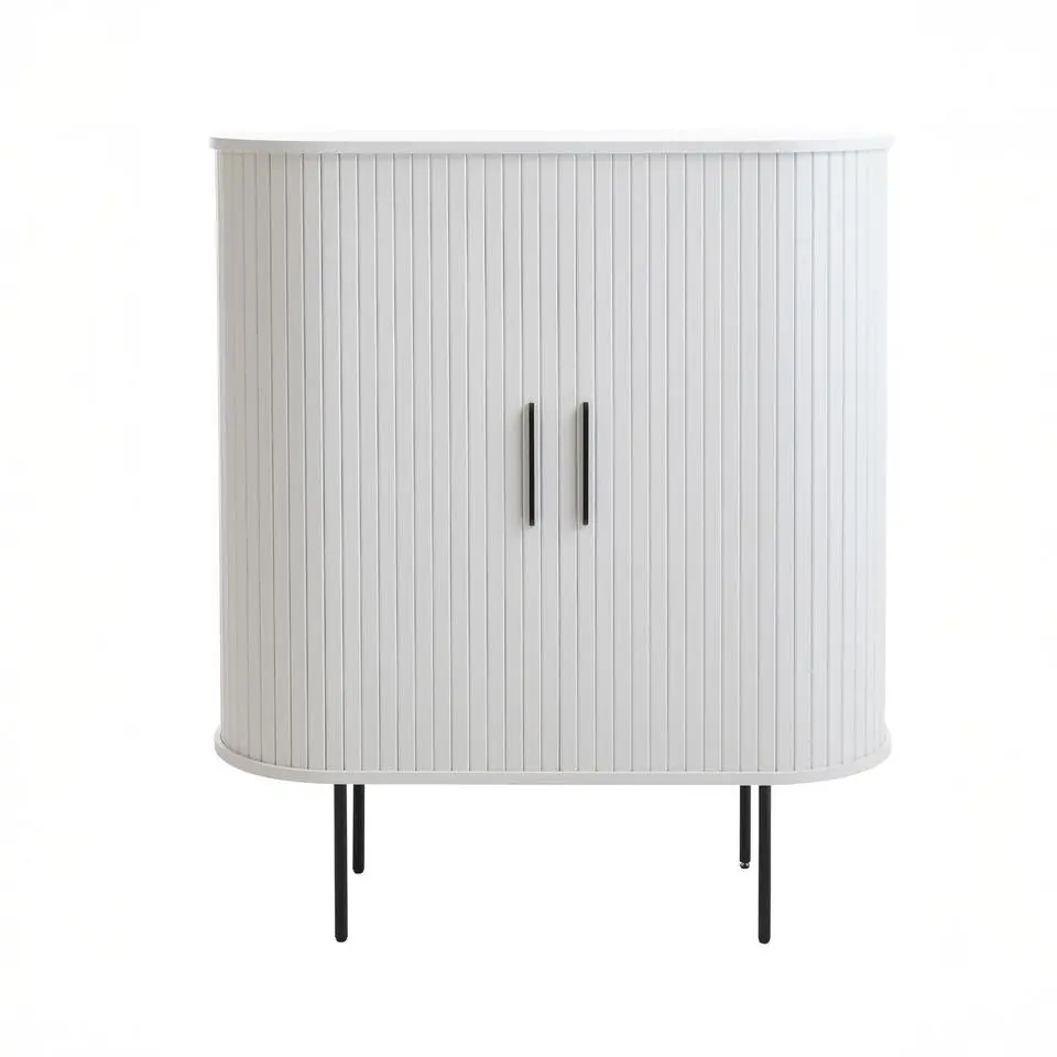 Kast Metaal Eikenhout Wit - 100x40x118cm - Nola