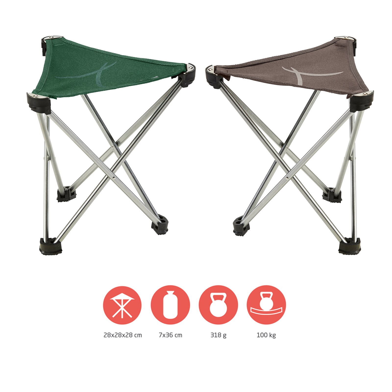 GRAND CANYON Supai Mini Dreibein Falt Hocker 3-Bein Camping Sitz Alu 280g Leicht Farbe: Falcon