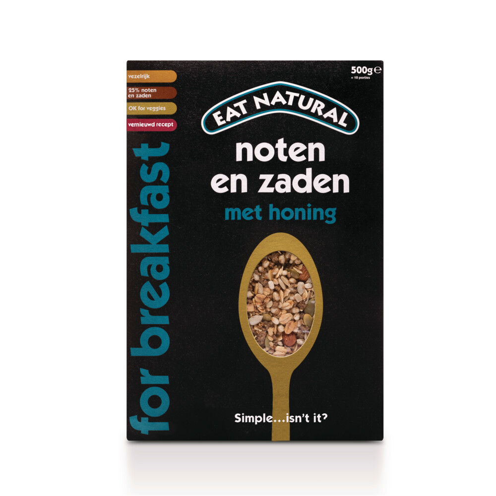 6x Eat natural Ontbijt Noten & Zaden met Honing500 gr
