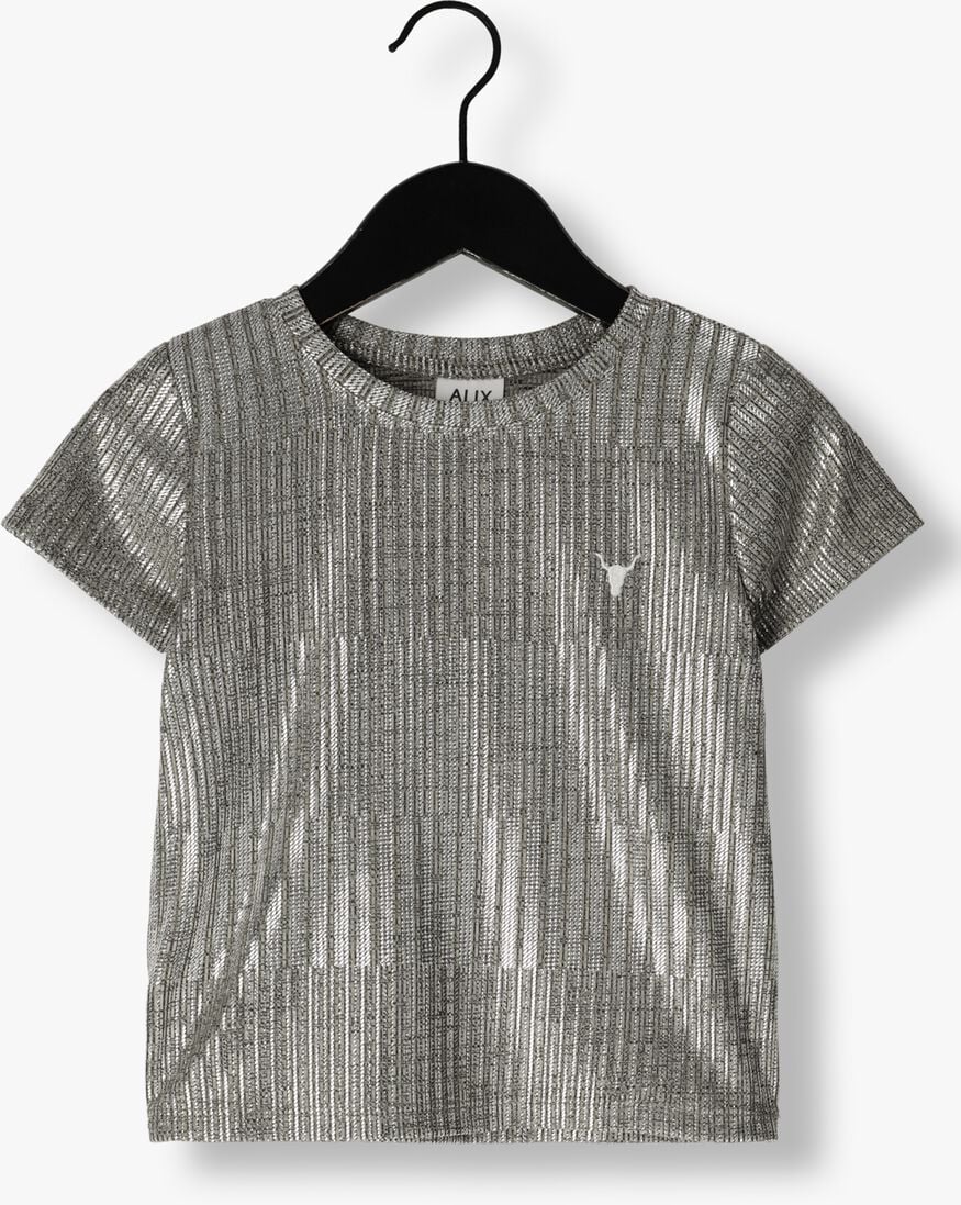 ALIX MINI zilveren alix mini top knitted sliver foil t-shirt