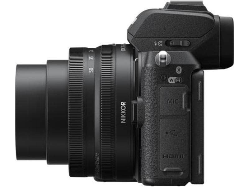 Nikon Fotokamera Z50 16-50mm / 50-250mm Messenger-Bag Kit Spiegellose Nikon-Kamera mit zwei Objektiven, Tasche und SD Karte