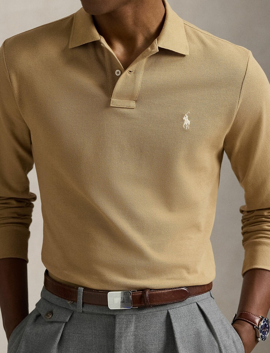 POLO RALPH LAUREN<br>Camisa pólo slim fit em piqué