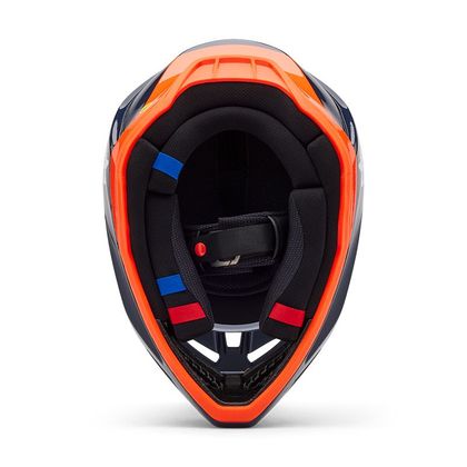 Casque cross Fox V3 DIVIDER 2025 - Bleu / Rouge