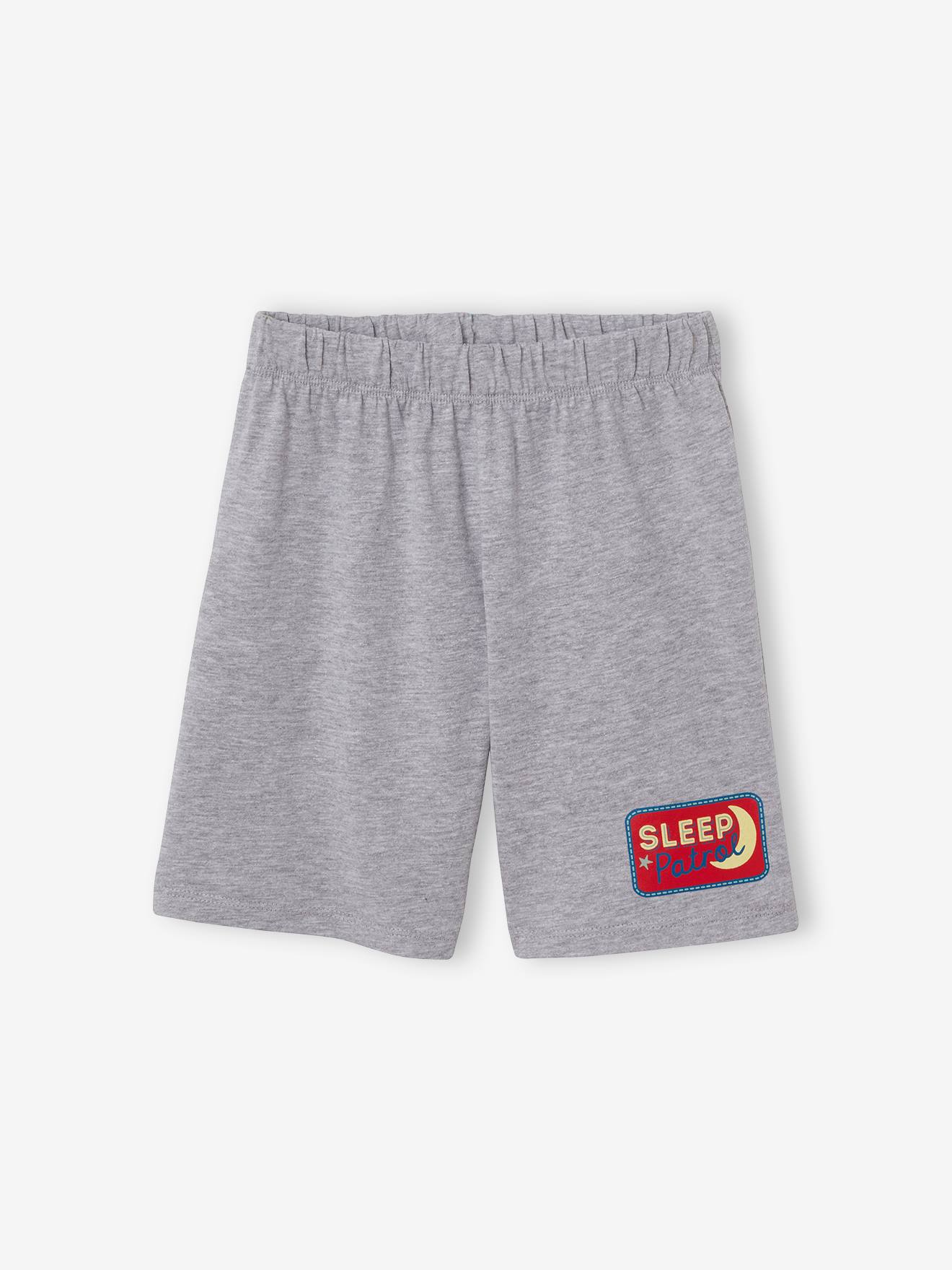 Pijama Patrulha Canina® com shorts, vermelho liso com estampas.