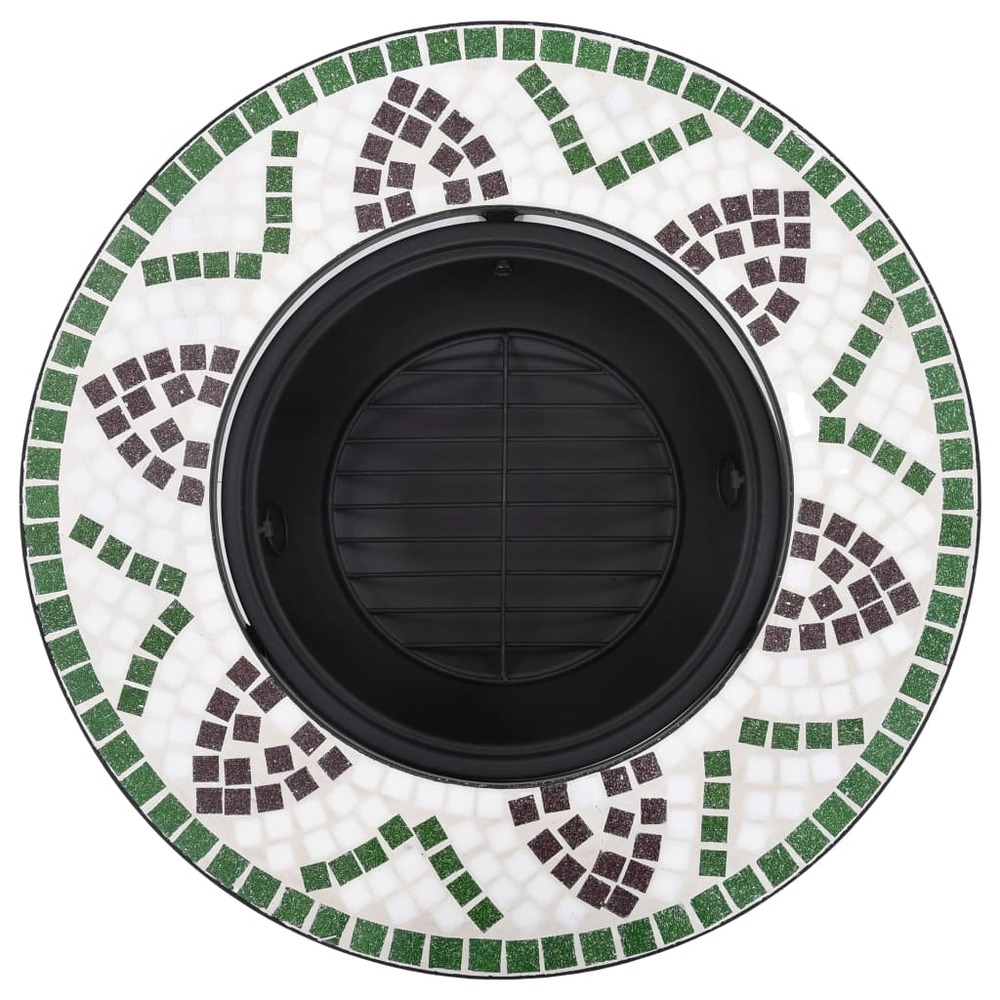 Foyer mosaïque vert 68 cm céramique