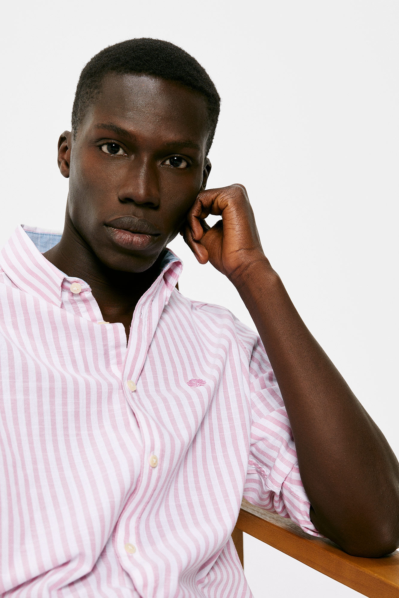 Camisa listrada clara - rosa