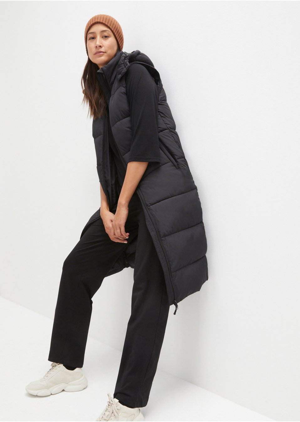 Pantalon fluide avec revers à la taille, Straight