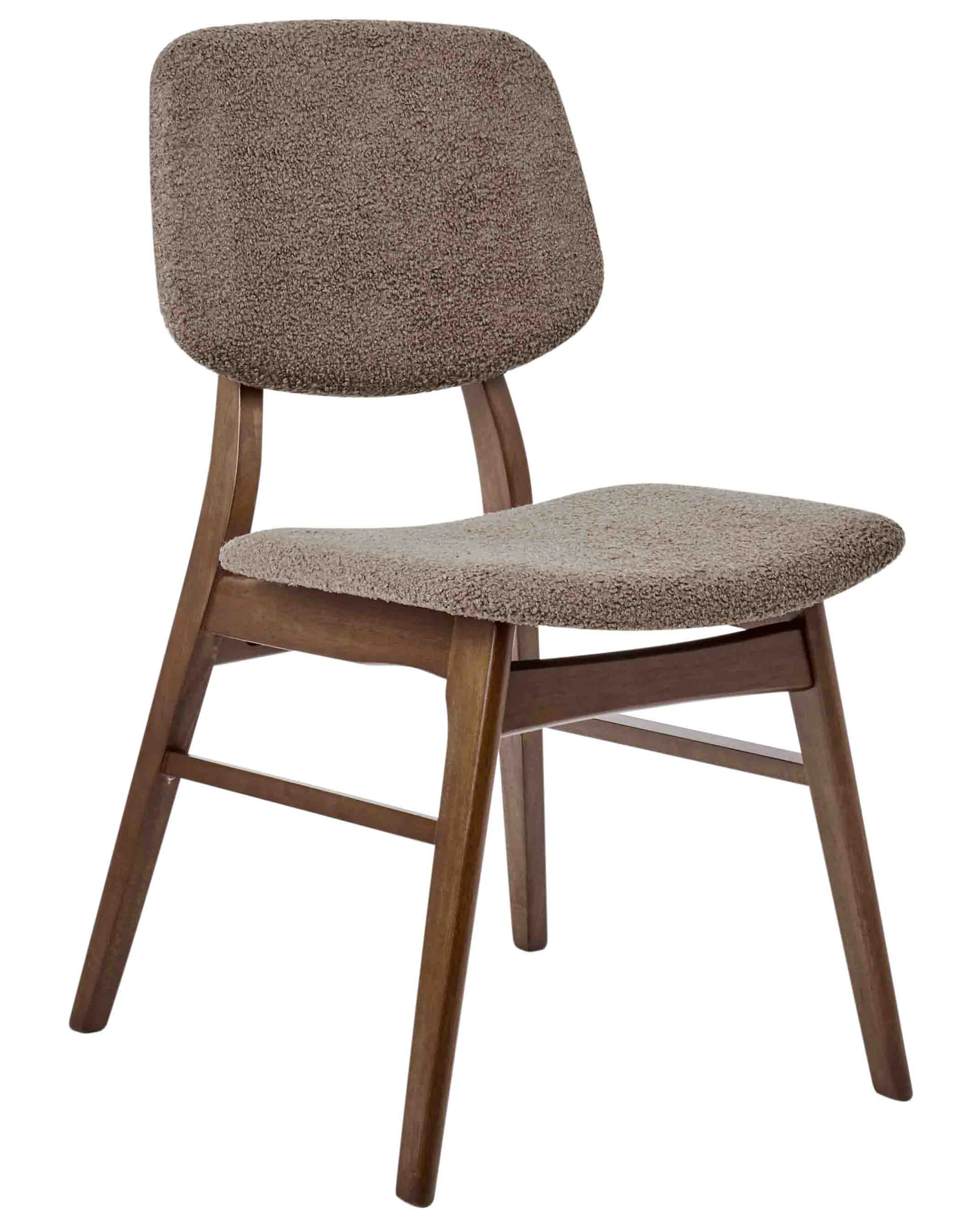 Set van 2 eetkamerstoelen ELAINE Hout Donkerbruin/taupe