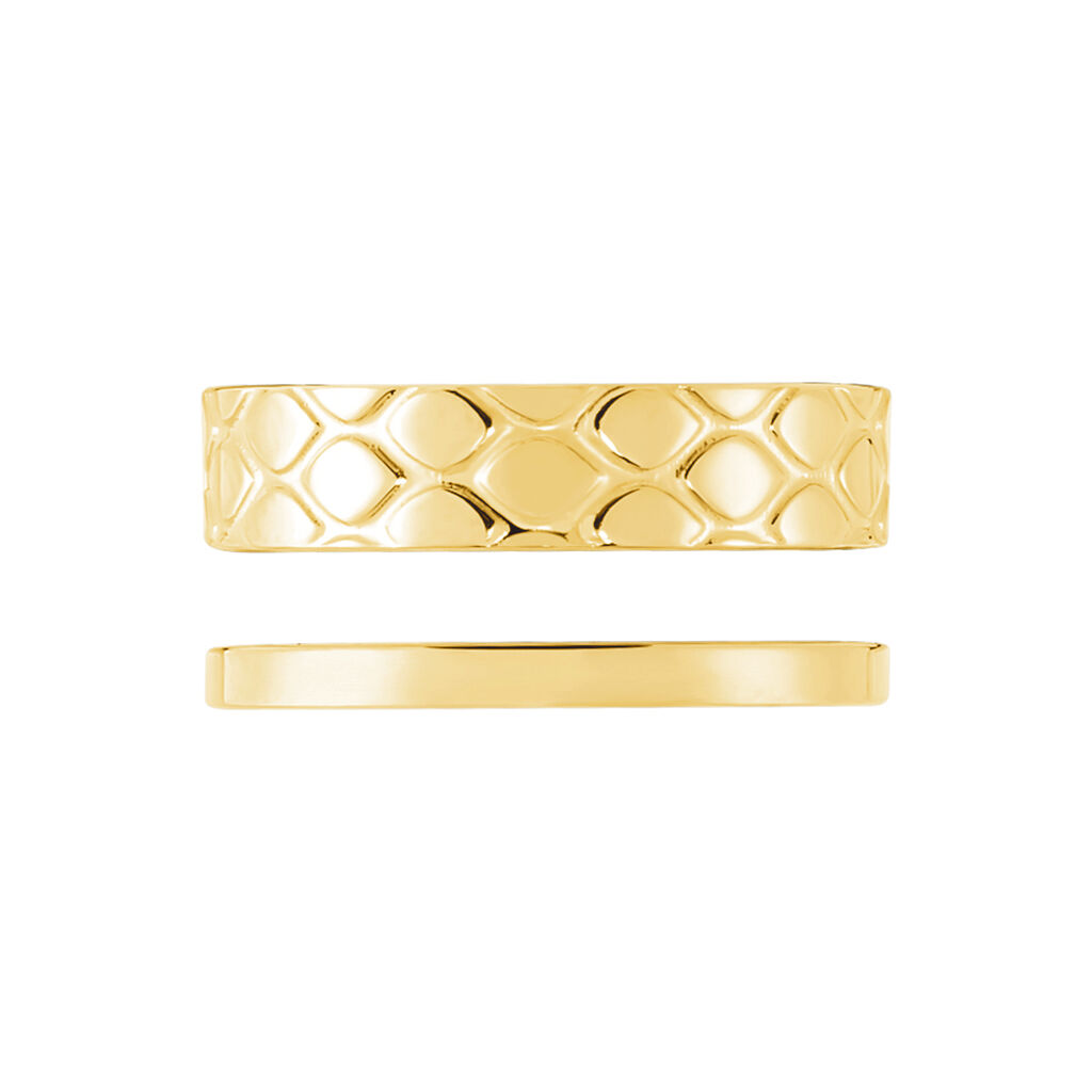 Bague Ajustable Abram Acier Doré