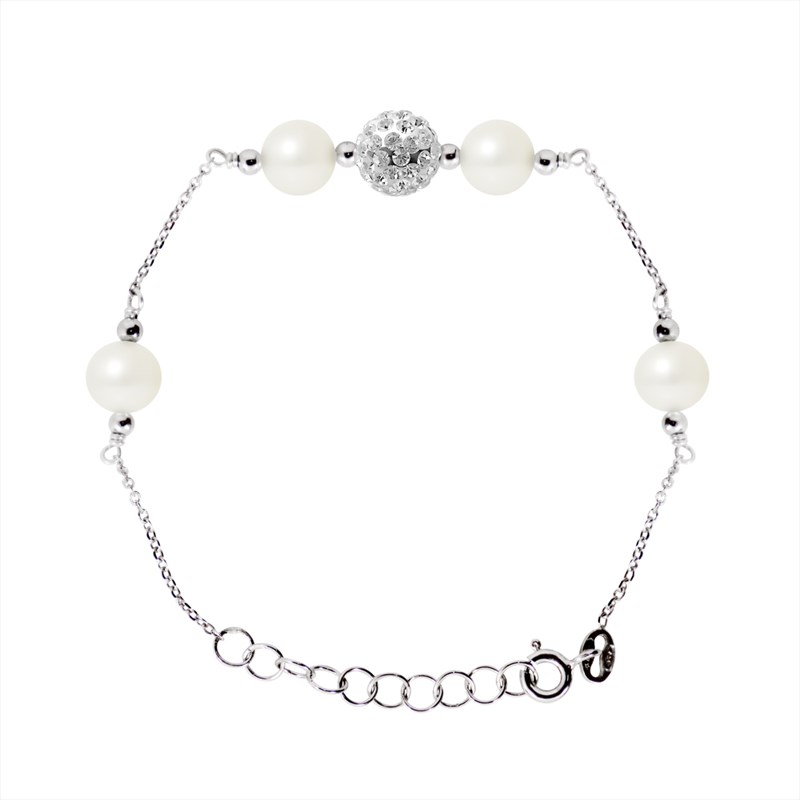 Bracelet - Perles de culture d'eau douce - Argent 925