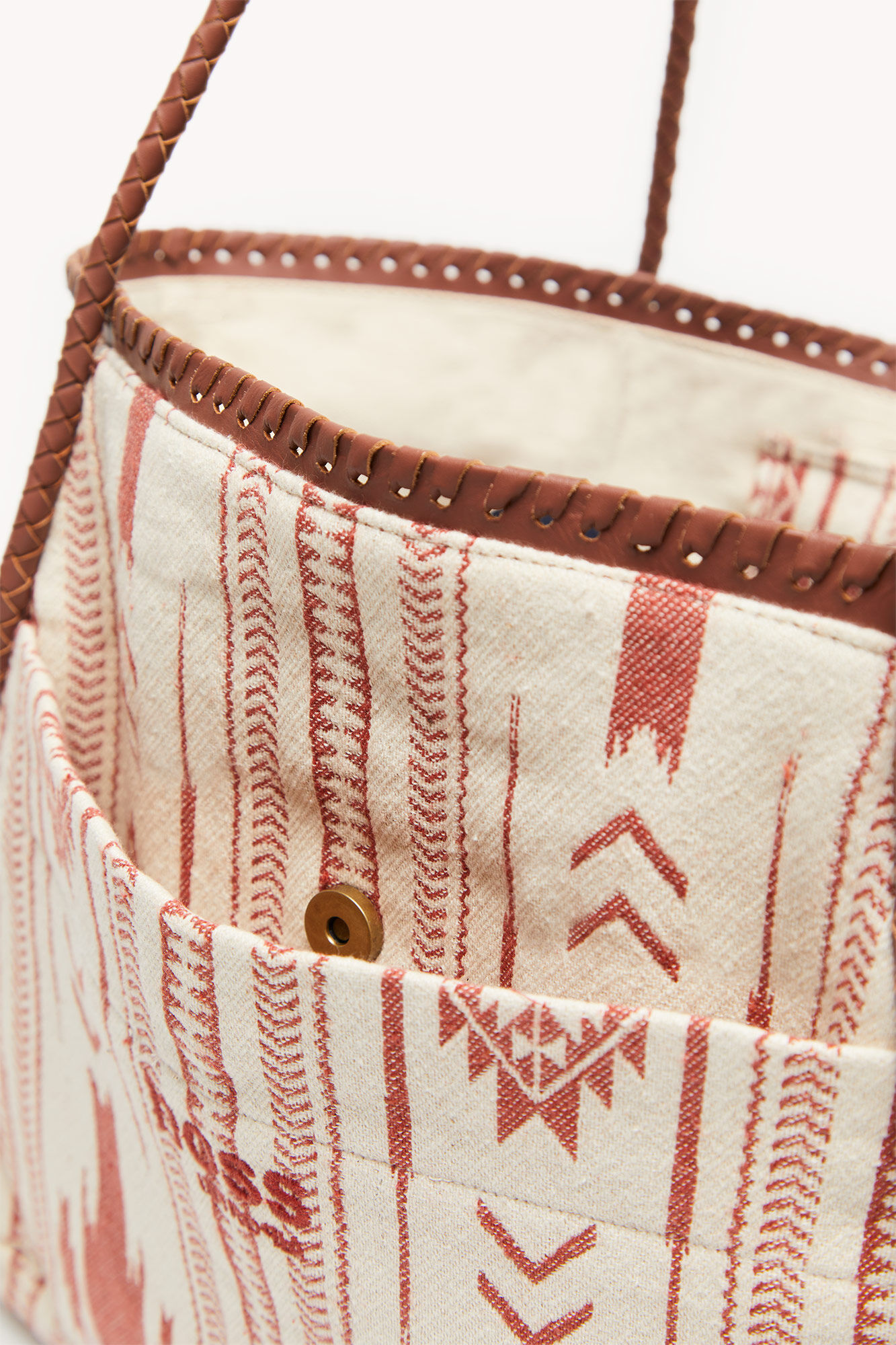 Bolsa tote Alejandra Jacquard - Rosa
