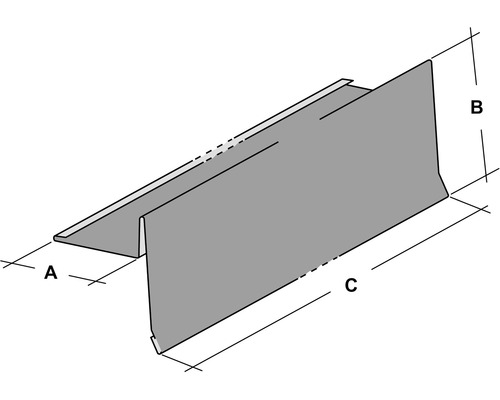 PRECIT aluminium gevelplaat met waterplooi 1000 x 80 x 80 mm