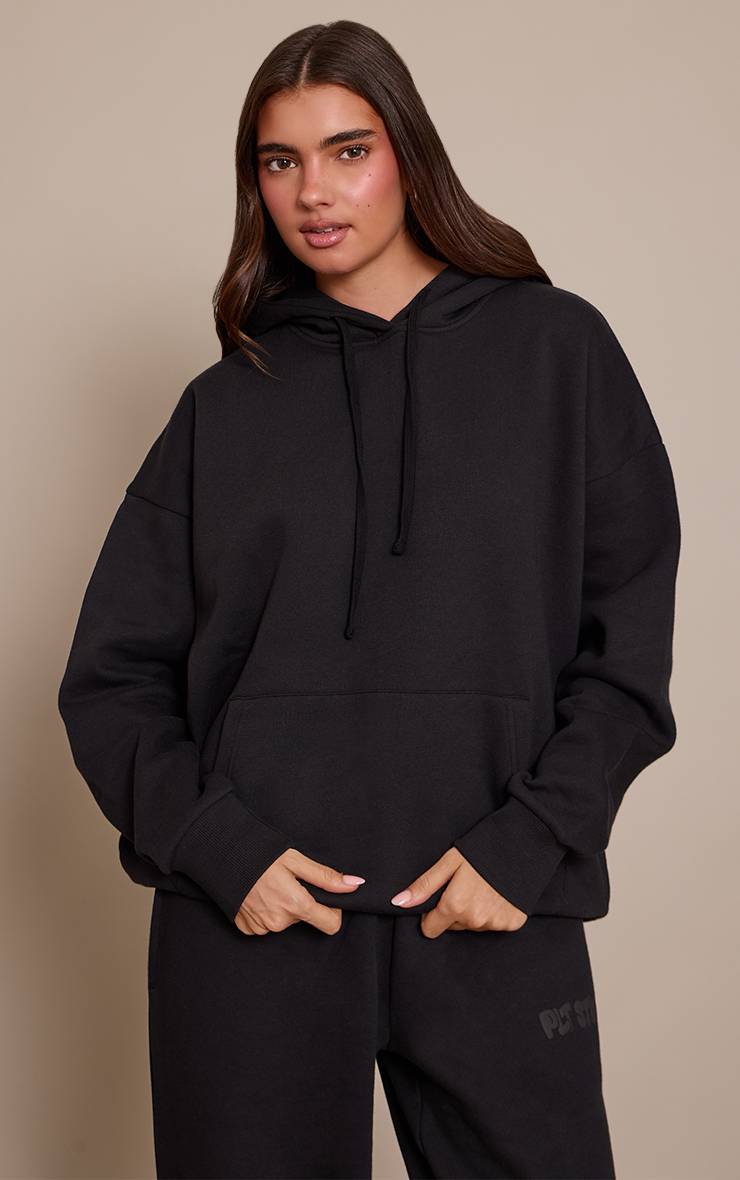 Noir Sweat À Casynthétiqueche Oversize Imprimé Plt Studio