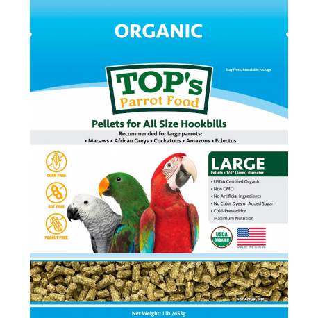 Ração orgânica para cães de porte grande, 453 g.