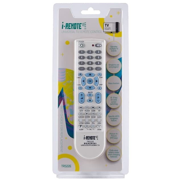 Fjernbetjening I-REMOTE TR522E Universal TV-fjernbetjeningsudskiftning