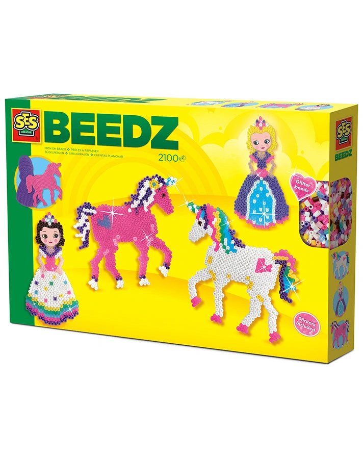 Bügelperlen-Set EINHÖRNER UND PRINZESSINNEN mit Zubehör