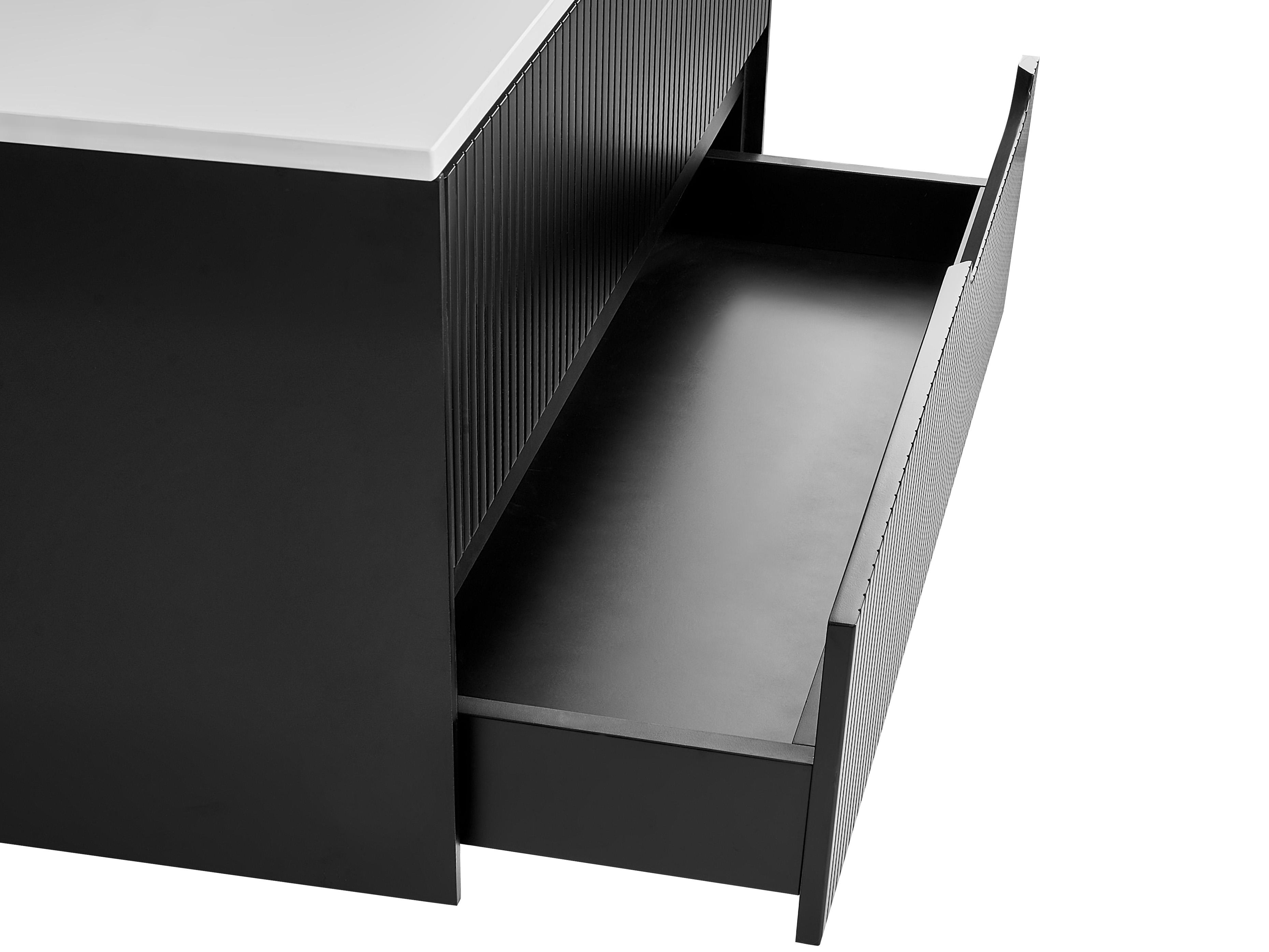Wandgemonteerde wastafelkast QUINTELA 60 cm Zwart