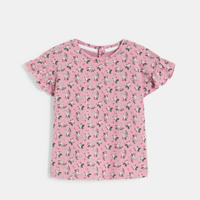 T-shirt flamants cœur rose bébé fille Rose