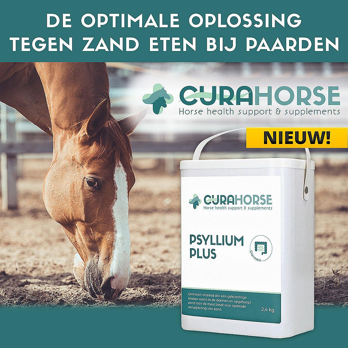 CuraHorse Psyllium Plus Zand Darm Paard 2.65 kg | 12850