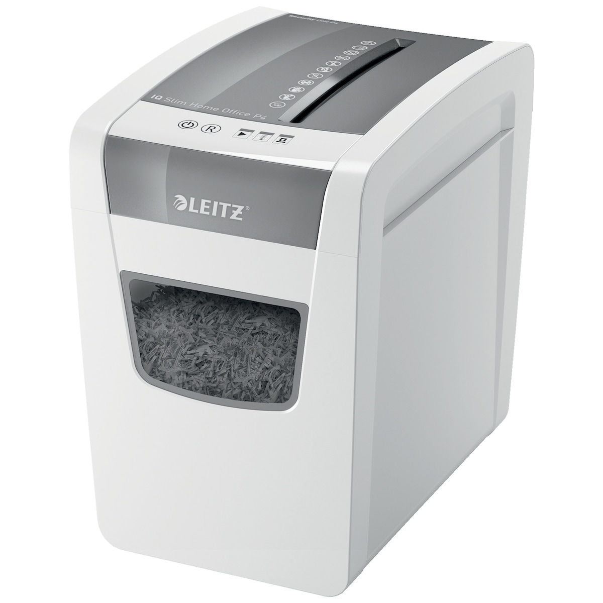 Leitz IQ Slim Home Office P4 makulator med krysskutting