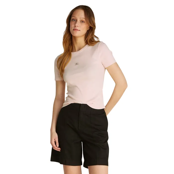 Calvin Klein Woven Label Rib Shirt Dames