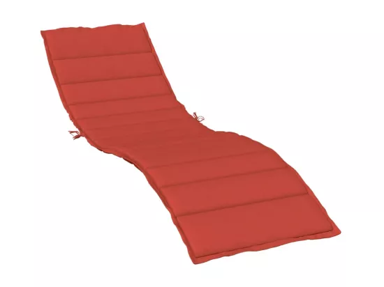 Coussin de chaise longue rouge mélangé 200x50x4 cm tissu
