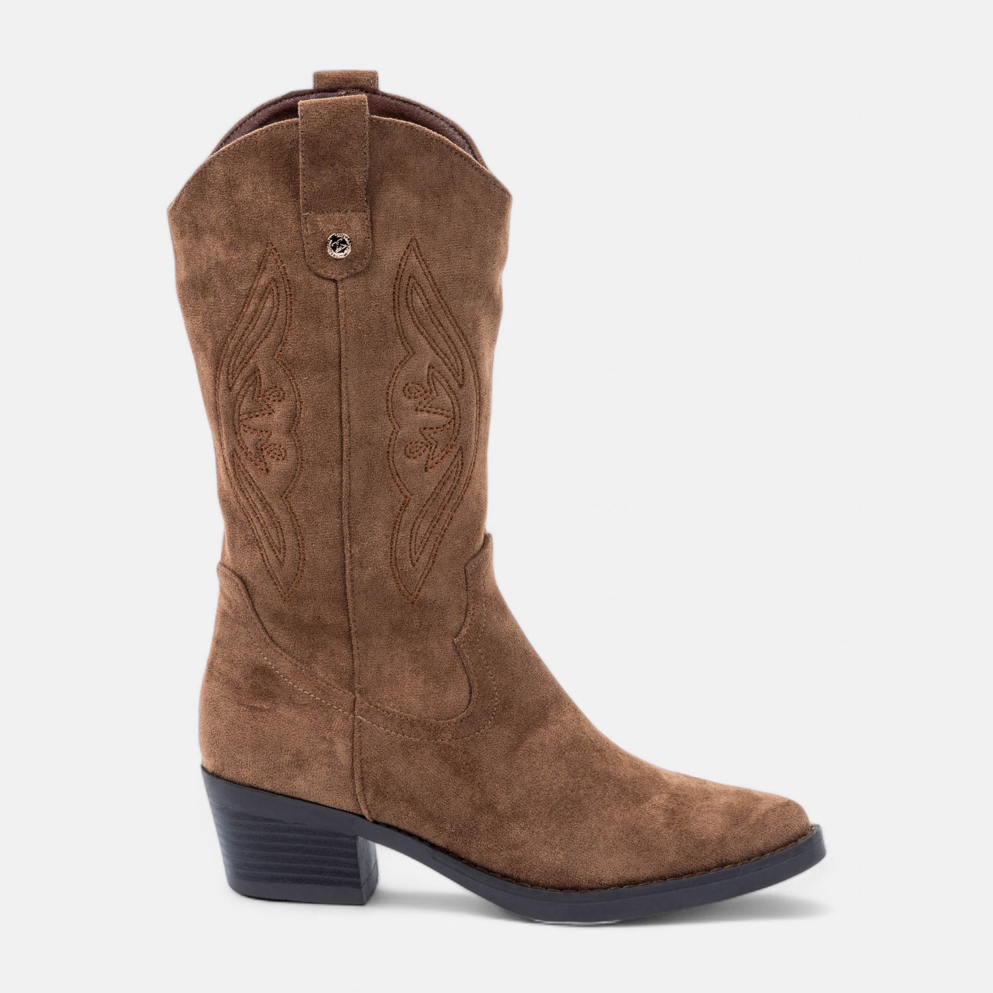 Santiags à talon Femme cognac