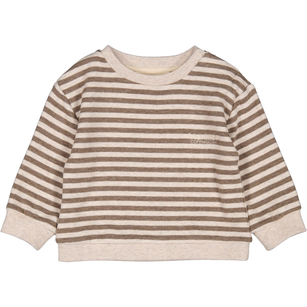 Køb MarMar Modal Sweat Brown Stripe Melange Tammas B Sweatshirt