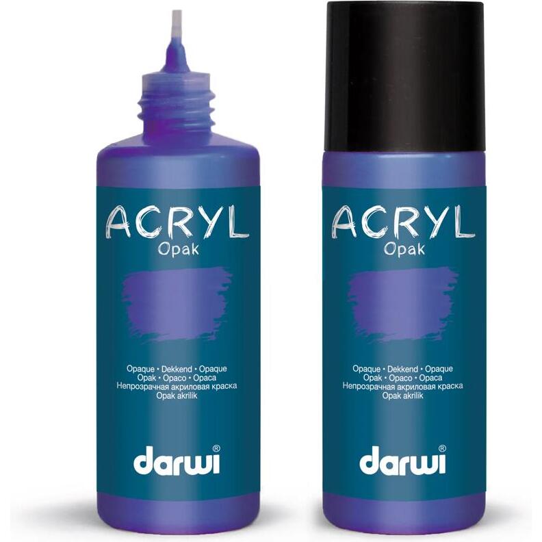 Darwi Flacon de 80 ml de Peinture Acrylique Universelle Opaque - Bleu de Prusse