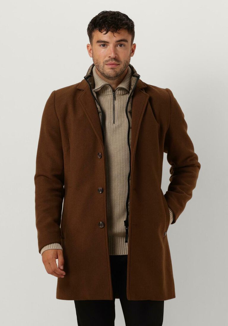 VANGUARD bruine vanguard mantel long jacket marten choproad