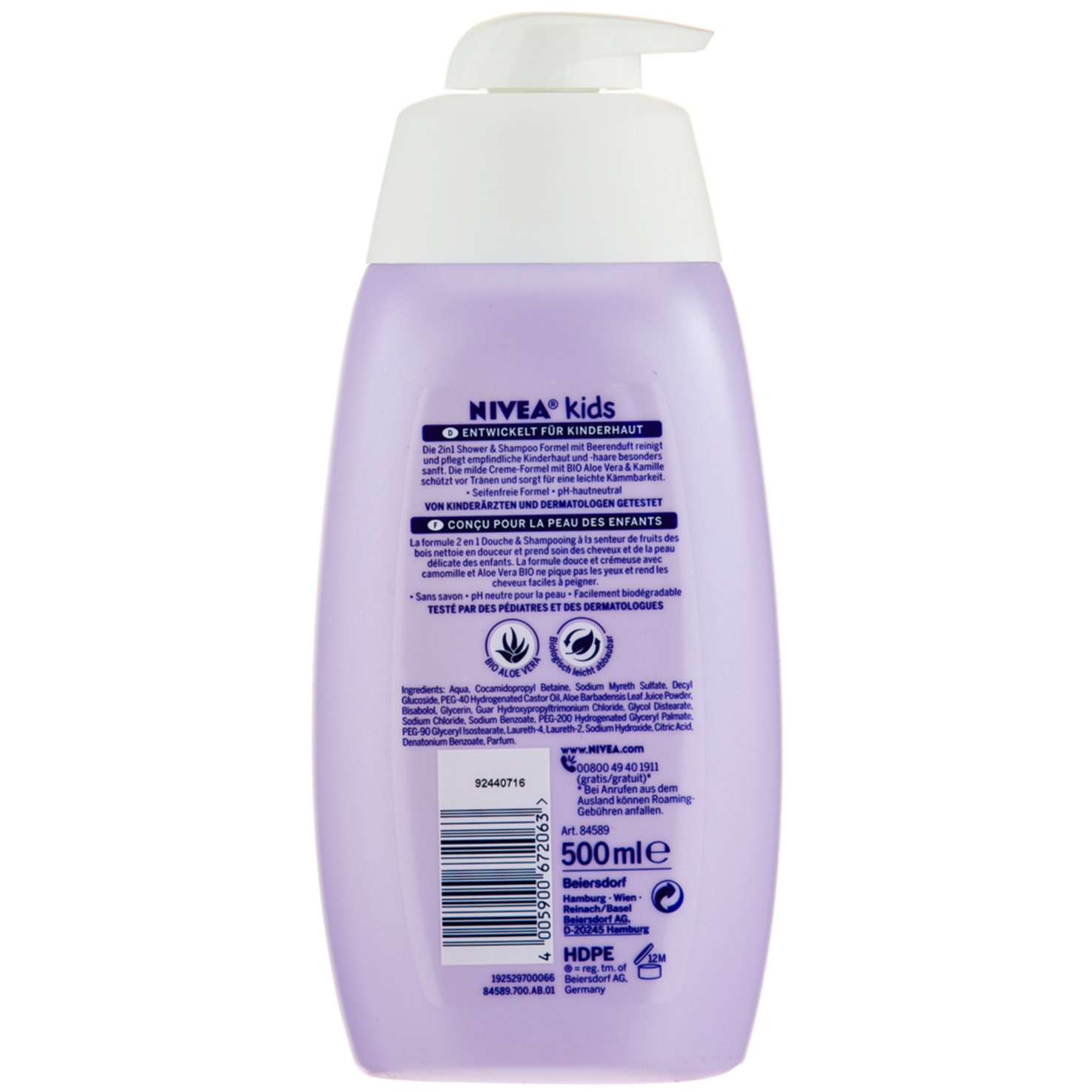 Nivea Kids 2in1 Shower & Shampoo Beerenduft