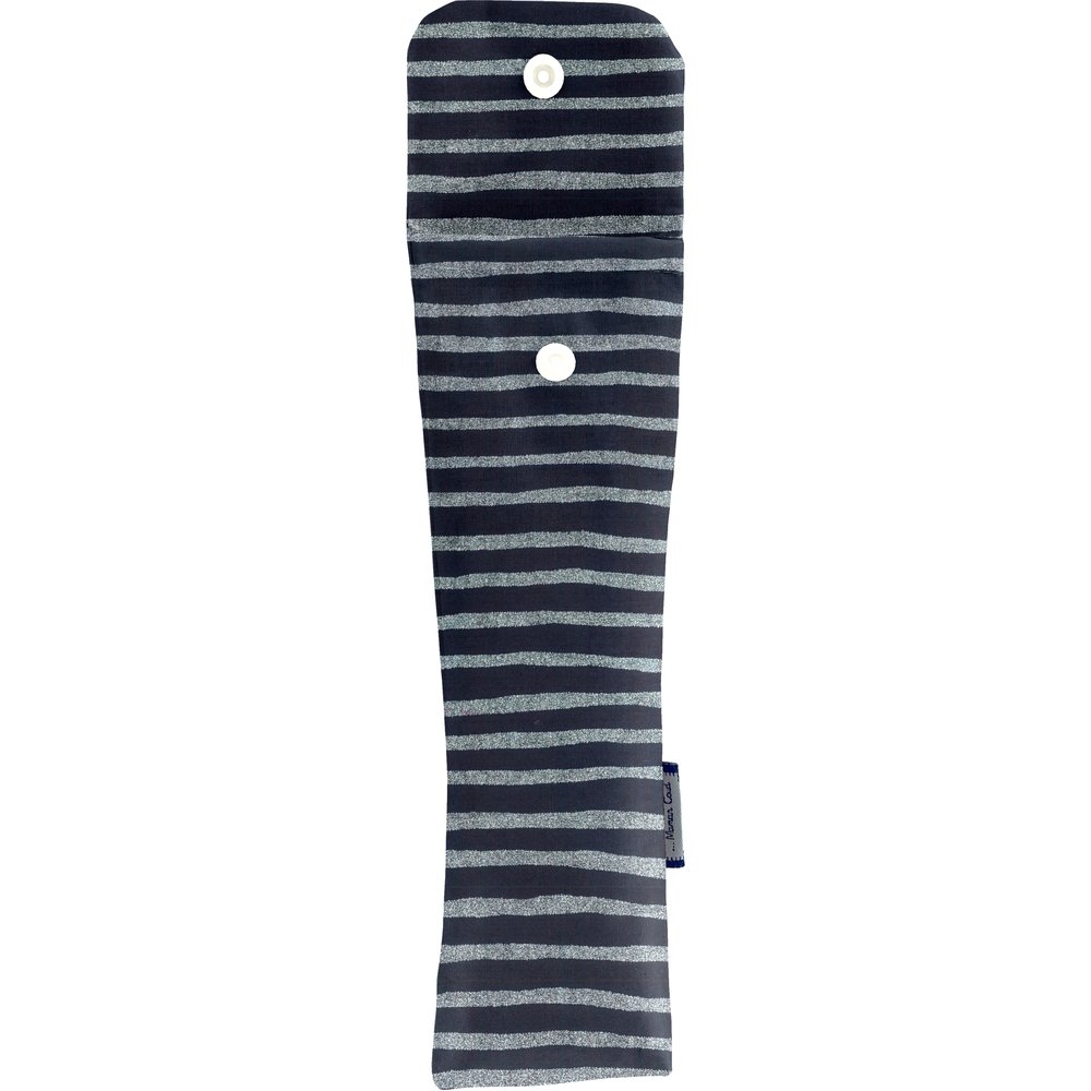 Pochette Brosse À Dents Rayé Argent Marine