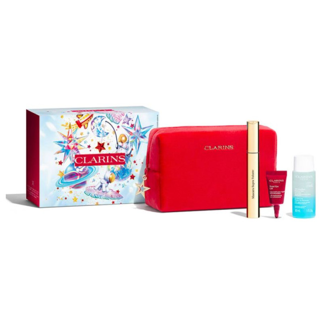 Mascara Supra Volume coffret soin visage CLARINS