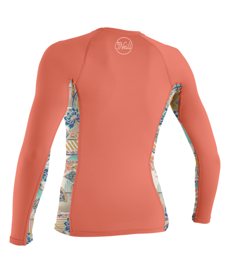 O'Neill Wms Side Print L/S Rash Guard - 2024 Opal / Mirage