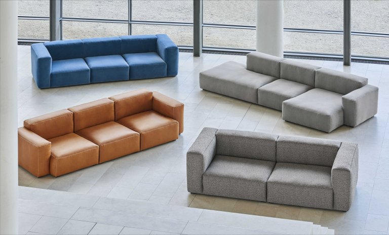 Hay Mags Soft bank 3 zits combinatie 1 Sense Cognac