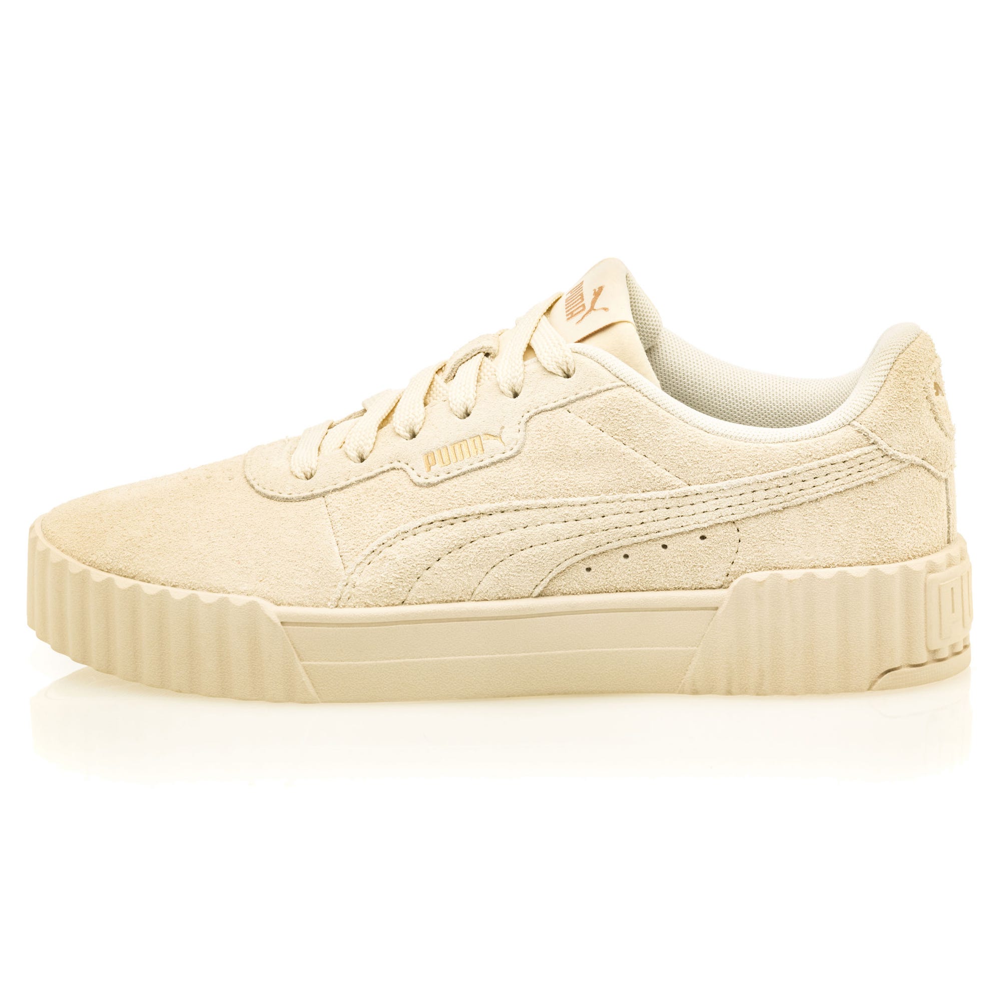 Sneakers Femme en cuir beige