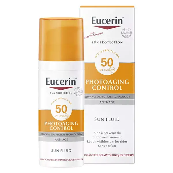 Protetor Solar Fluido Antienvelhecimento Eucerin com Proteção Solar FPS 50 50ml