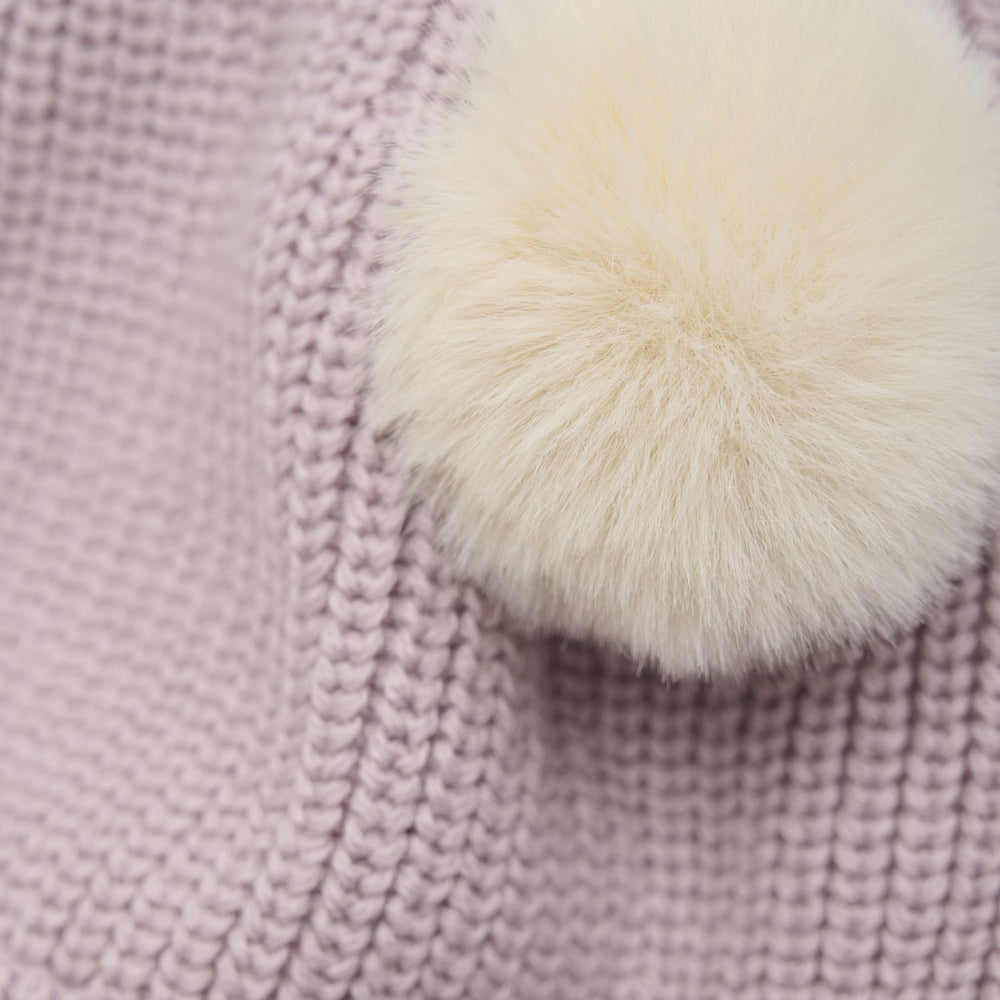 Køb Huttelihut Cloud Gray Hue Strik m. Pompoms