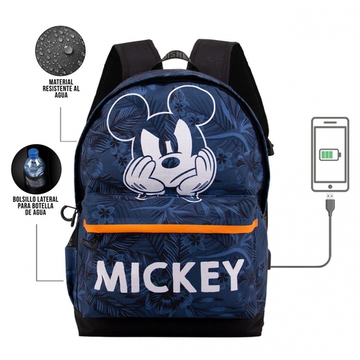 Mochila Mickey Azul 45x37x15 cm