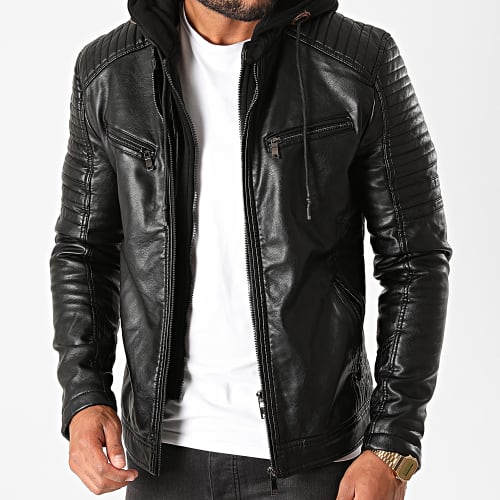 Veste Biker Capuche LP5540-K Noir