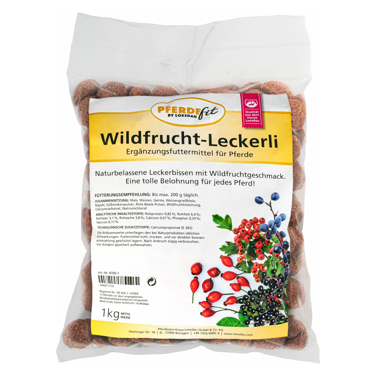 PFERDEfit by Loesdau Wildfrucht-Leckerli  - 1 kg