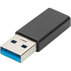 Adaptateur USB Type-C, USB A - USB-C, noir