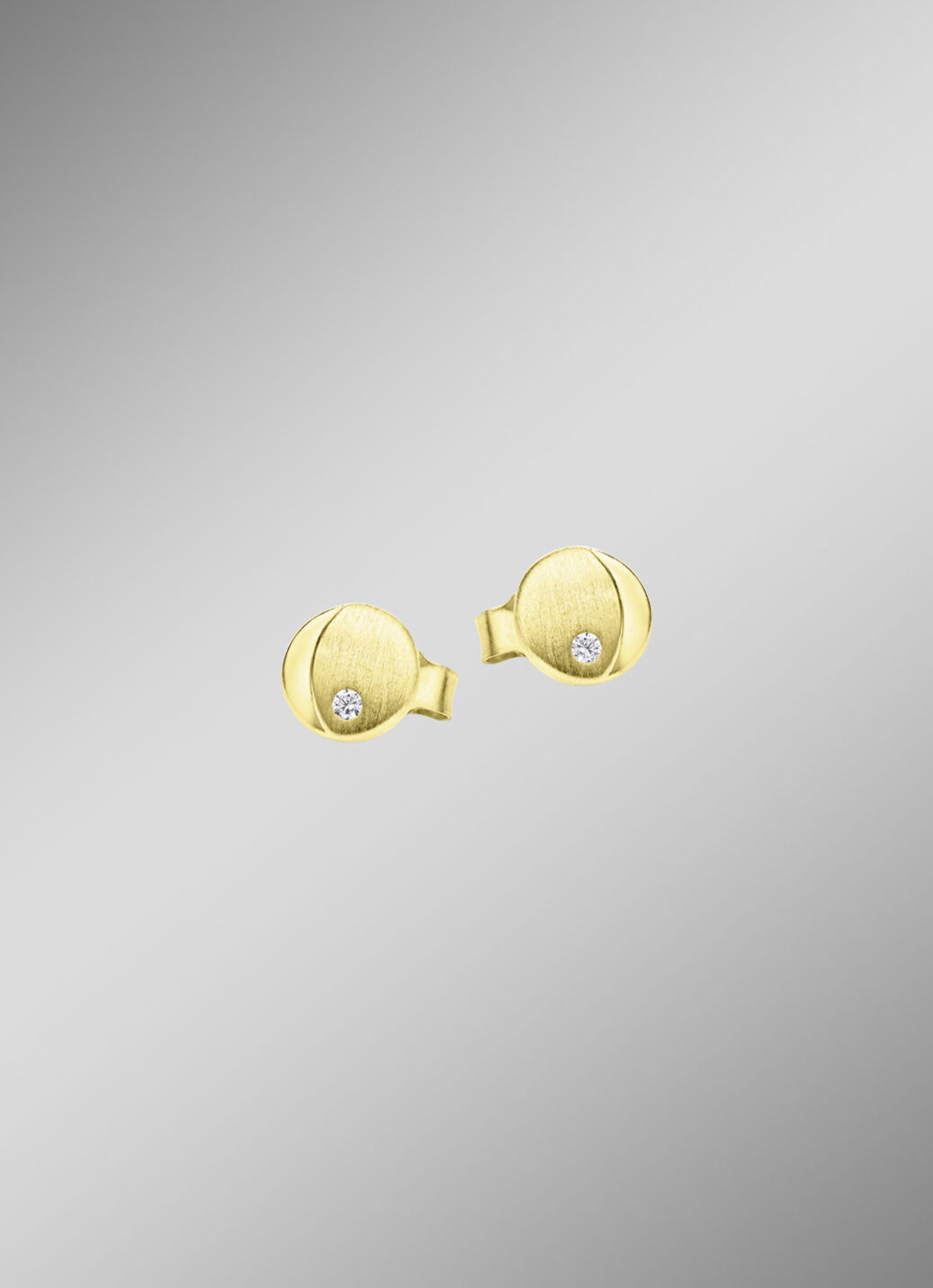 Moderne Ohrstecker mit Zirkonia