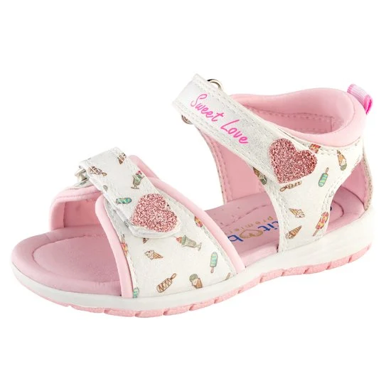 Sandales fantaisie   Rose/Blanc        de               P'tit Bisou premiers pas