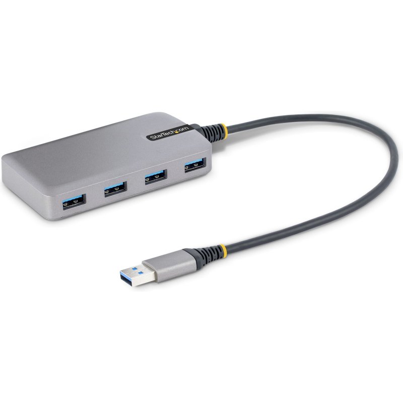 StarTech.com Hub USB 4 Ports - USB 3.0 5Gbps, Alimenté par Bus - Hub USB-A vers 4x USB-A avec entrée d'alimentation auxiliaire en option - Hub USB 3.0 pour PC Portable avec Câble de 30 cm - Hub USB Portable